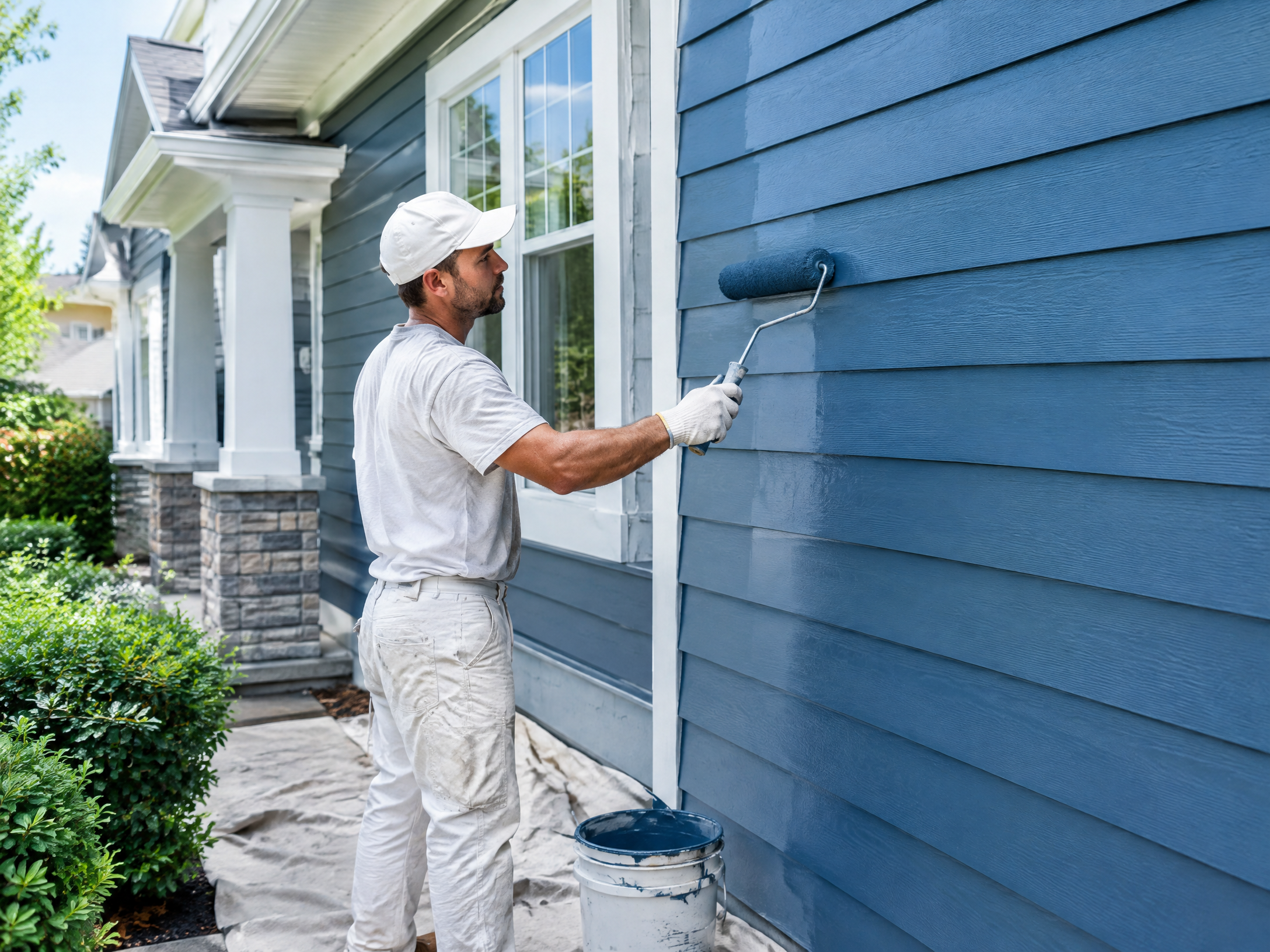 Professional exterior painting preparation